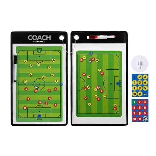 1 Juego de pizarra blanca magnética for entrenamiento fútbol, ​​béisbol y hockey. Incluye portapapeles marcador magnético Para Entrenadores