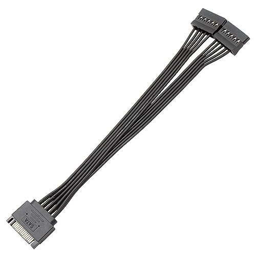 FUUGlan Cable de alimentación divisor de 5 pines, 1 macho a 3 hembra, para servidores de PC, discos duros
