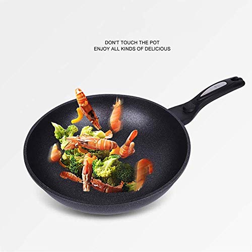 Wok con fondo plano antiadherente 32 cm miniatura 2