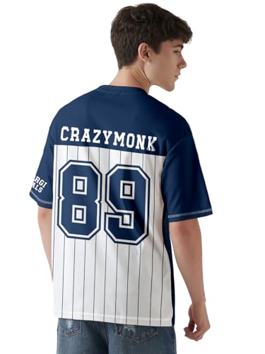 Image of crazymonk Brooklyn Printed Graphic Oversized T-Shirt - Multi Color