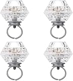 Paquete de 4 anillos de luz de diamante - Juguete de anillo de diamante LED - Anillo brillante - Transparente - Durabilidad y moda para fiestas