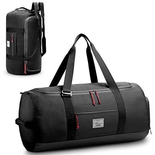 Mooedcoe Reisetasche für Sport, Fitnessstudio, mit Schuhfach, wasserdicht, Schwarz, Groß, 40 Liter Mooedcoe Reisetasche für Sport, Fitnessstudio, mit Schuhfach, wasserdicht, Schwarz, Groß, 40 Liter
