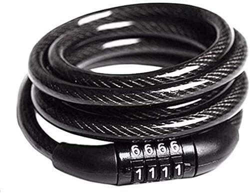 Bicycle password combination lock, cable lock cable wiring robust security encoded bicycle safety lock, a motorcycle garage door glass door fence tool