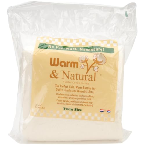 The Warm Company - Warm & Natural Cotton Quilt Batting – Twin Size 72