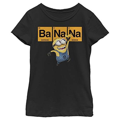Despicable Me Girls Minions Periodic Banana Eater Girls Short Sleeve Tee ShirtT-Shirt