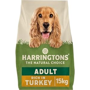 Harringtons Complete Dry Adult Dog Food Turkey & Veg 15kg – Made with all Natural Ingredients, Packaging May Vary