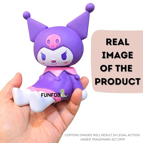 Image of FUNFOB Kuromi Action Figure Height-14cm Mobile Stand Collectible for Fans PVC Multicolour | KRMI- Mobile Figure