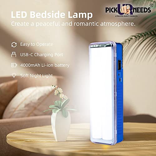 Image of Pick Ur Needs Rechargeable Home Emergency Lantern 60 SMD Tube Floor Lamp Light (Drak Blue)