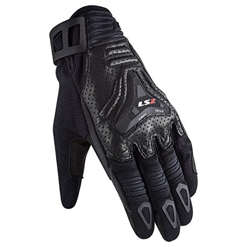 LS2 Helmets Men's All Terrain Touring Glove (Black - Small)