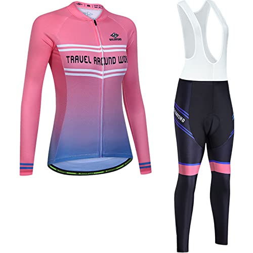 Combinaison cyclisme femme VTT manches longues et pantalon à bretelles
