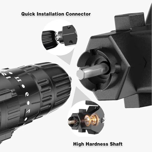 Image of Drill Convert to Chainsaw Attachment Accessory Woodworking Cutting Tool Pruning Chainsaw Power Chain Saws for Tree Trimming Wood (4-inch)