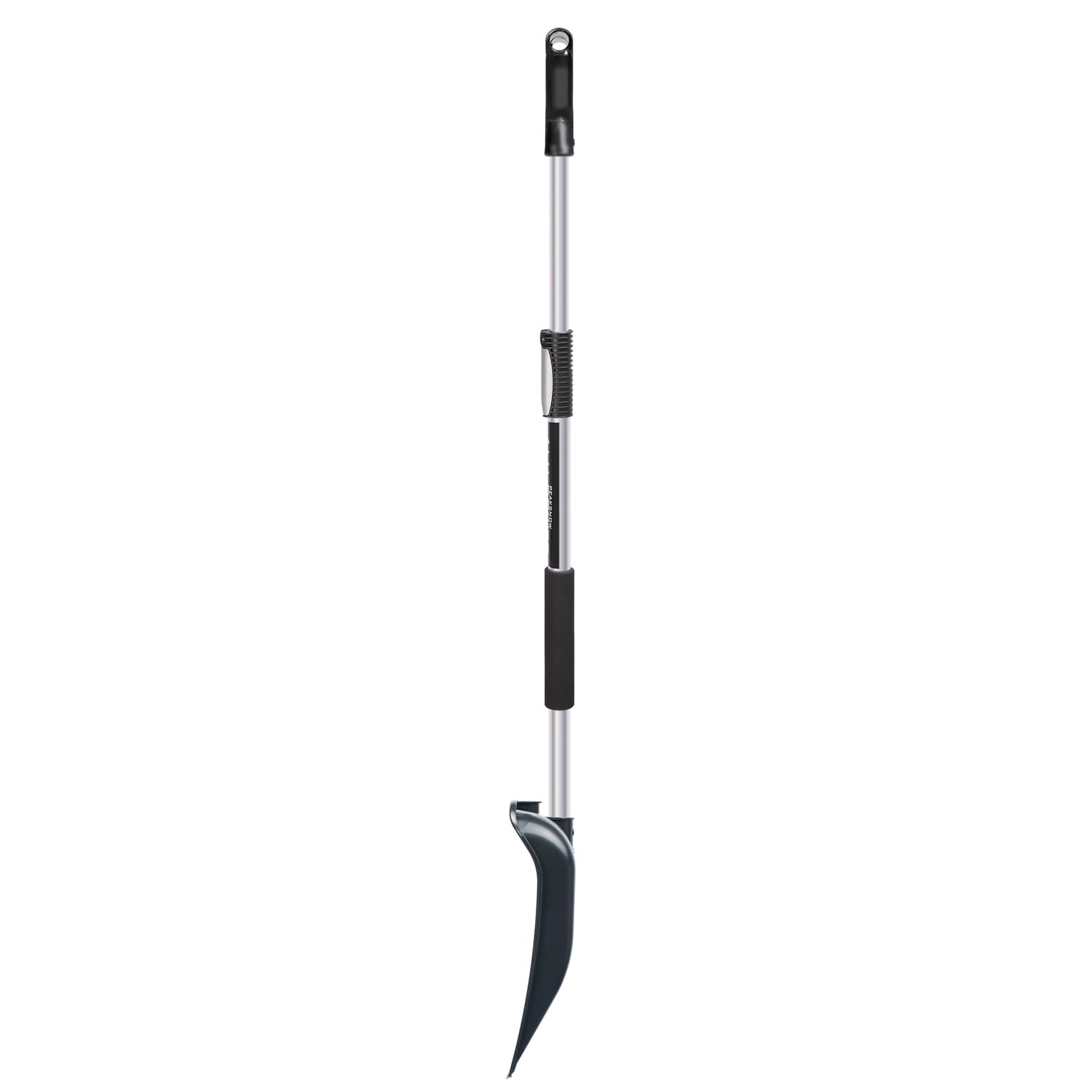 Prosperplast Schneeschieber Telescopic, Schwarz – robuste Kunststoff-Schneeschaufel mit Aluminiumkante, teleskopierbarer Griff, leicht & stabil | 49 x 37,5 x 122-160 cm – ideal für Schnee & EIS