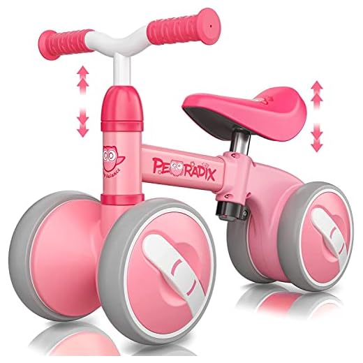 Peradix barn balans cykel gånghjälp höjdjusterbar rullator glidcykel cykel glidcykel gåva för första födelsedagen nyår