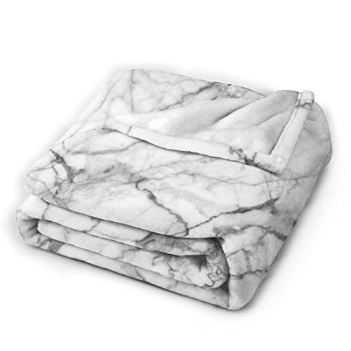 Abucaky Black And White Marble Fleece Throw Blanket Ultra Soft Cozy Decorative Flannel Blanket For Home Bed Couch Chair Travel 60X50In #TOP1