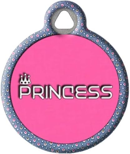 Dog Tag Art Custom Pet ID Tag for Dogs - Princess - Large - 1.25 inch