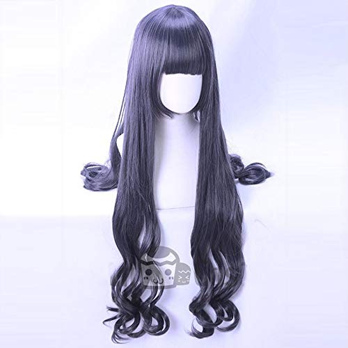 New Japanese Tomoyo Daidouji Cosplay WigAnime Card Captor Sakura CLEAR CARD Curly Hair Wig Dark Mixed Color
