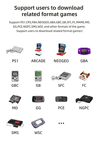 ANBERNIC RG35XX Retro Handheld Game Console (Gray, 64G TF Card, 5500+ Games)