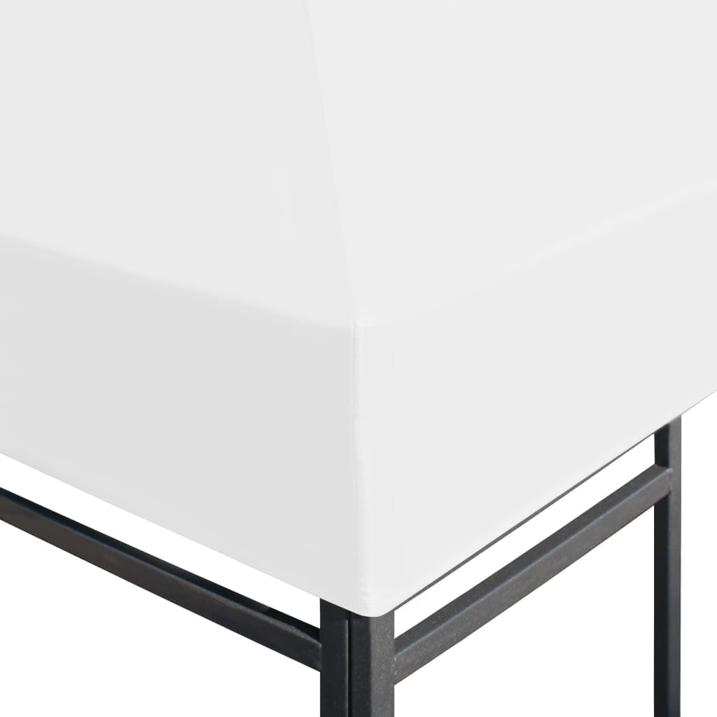 vidaXL Toile de Toit de Belvédère Auvent de Remplacement 270 g/m² 4x3 m Blanc