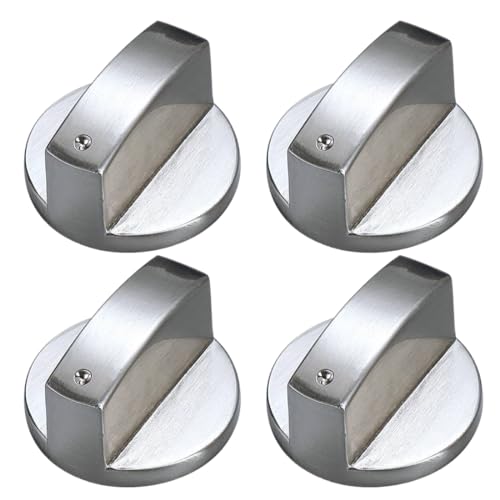 Pomelli Comando Fornello Set 6 A Gas/Elettrico - Argento Universale Con Adattatori Manopole Gas Elettrico - Foto 3