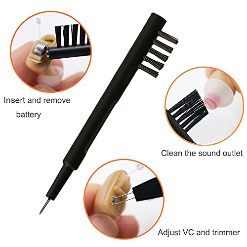 Hearing Aid Cleaning Brush ,Hearing Amplifier Cleaning Kit With Magnet And Wax Loop For Airpods Earbuds Headphones (Brush+Dome Cleaner) #TOP2