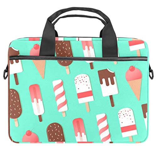 Sac ordinateur 13-14.5 pouces motif crème glacée sacoche bandoulière multicolore