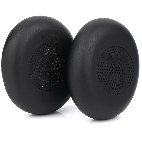 Reposapiés de almohadillas para auriculares Jabra Elite 45H y Evolve 2 65, cubiertas de almohadillas de repuesto con espuma viscoelástica y cuero de proteína para aislamiento de ruido de alta densidad (Negro) miniatura 7