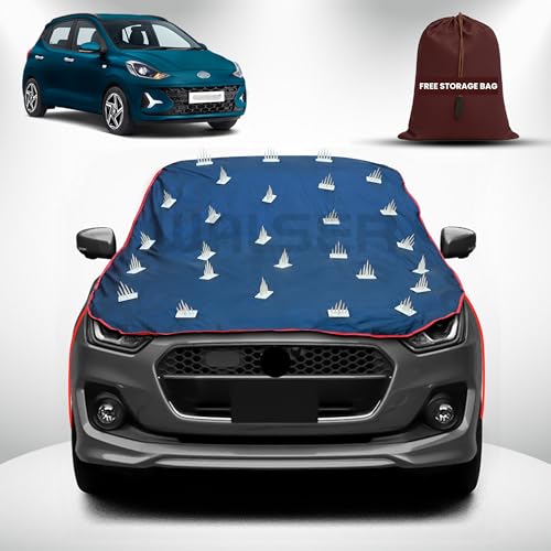 Image of WALSER Spike Car Cover for Hyundai Grand i10 Nios | Anti-Climb Nail Guard for Dogs & Monkeys | Protects Bonnet, Roof & Dicky | UV, Dust & Snow Protection | Spike Cover with 4 Adjustable Hook