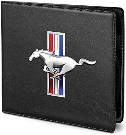 IPick Ford Mustang 50 Years License Plate Frame - Red White Blue Stripe Black Metal