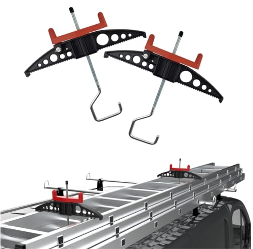 Van Leiterklemmen, breiter Haken für breite Dachträgerstangen – ideal für Thule Flügelstangen WingBars Evo Easy-Clamp – Crash-getestet – CE