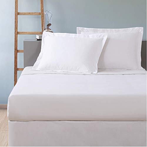 TODAY'S HOME Pillow Shams Soft Cotton Blend Tailored Classic Styling, Standard, White (2 Pack) - Image 2