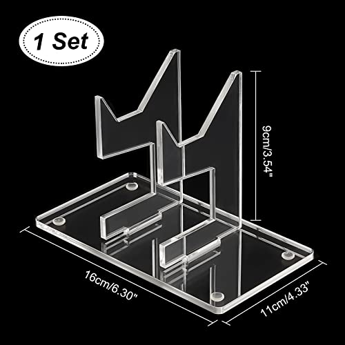 Image of AHANDMAKER Universal Controller Holder, Transparent Acrylic Game Controller Display Stand, Detachable Gamepad Desktop Stand for Display and Organization, Monolayer (Pack of 2)