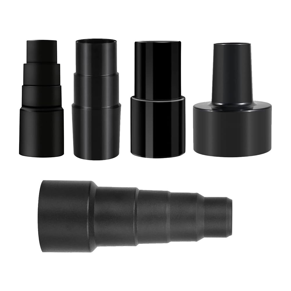 CTRLZS Vacuum Hose Adapter 5Pcs Multi-Size Vacuum Adapter Connectors Wet Dry Vac Cleaner Attachments Pool Vacuum Adapter Hose Connector