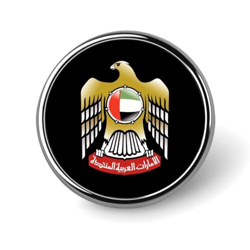 Emblème des Émirats arabes unis.svg Broche ronde en métal, insigne, bijou de revers, unisexe