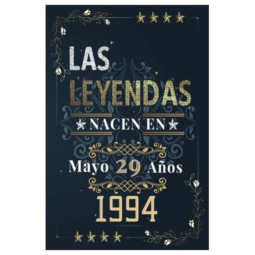 LAS LEYENDAS NACEN EN MAYO EL AÑO 1994: 29 Aniversario Cuaderno personalizado 29 años regalos Feliz 1994 cumpleaños ideas de regalos