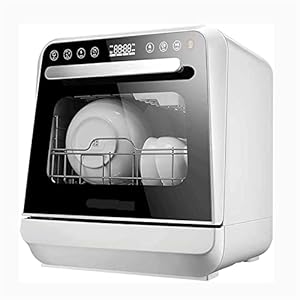 Aanrecht vaatwasser, draagbare vaatwasser met ingebouwde watertank 5l, 360 ° dubbele sprayarmen, multifunctionele…