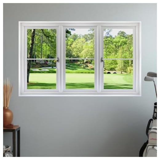 Golf Course Scenic Window Wall Decal