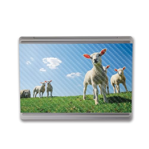 Image of MightySkins Carbon Fiber Skin Compatible with Microsoft Surface Laptop Go 3 (2023) Full Wrap Kit - Lambs | Protective, Durable Textured Carbon Fiber Finish | Made in The USA