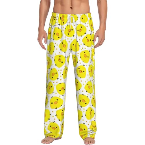 Pantalon de pyjama flanelle homme 3XL jaune pour ne plus avoir froid