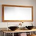Signature Hardware 929118-55 Wulan 27-5/8 x 55" Teak Framed Bathroom Mirror