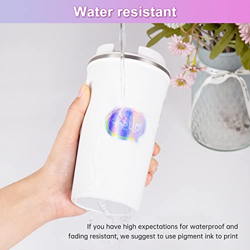 20 Sheets Holographic Sticker Paper For Inkjet & Laser Printer, Printable Vinyl Sticker Paper, Dries Quickly Sticker Paper Waterproof - 8.5X11 Inch, Diamond/Rainbow/Dots/Transparent #TOP4