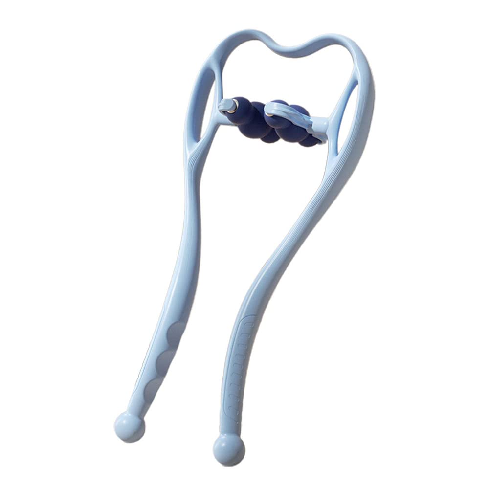 Multifunktionale Massagerolle Massage Der Gebärmutterhalswirbelsäule Schulter Nacken Clip Nacken Schmerzen Nacken Handbuch Clip Home Massagegerät,Blau
