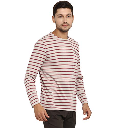 Image of Red Tape Men's Striped Regular Fit T-Shirt