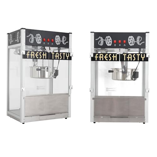 Image of 36oz Countertop Popcorn Maker Machine Professional Commercial Grade, Black