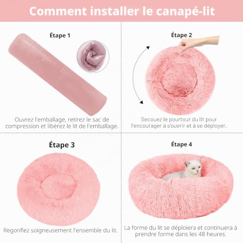 Lit pour chat d'intérieur stable et propre grâce au fond antidérapant lavable - 6