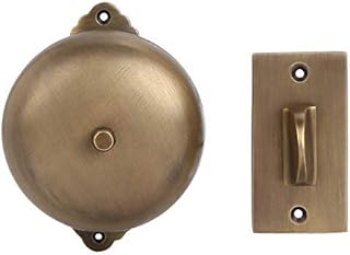 A29 Vintage Doorbell – Victorian Twist Antique Mechanical Doorbell with Manual Hand Turn Chime – Solid Brass Antique Finish – Wireless Door Bell, DIY Installation, Decorative Classic Design