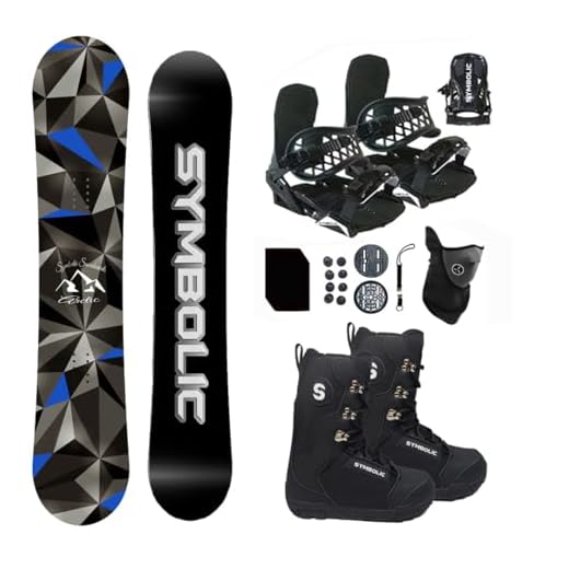 Symbolic Arctic Snowboard & Bindings & Boots Complete Package (155cm Hybrid Rocker, 9 Mens Black Boots & Black Bindings)