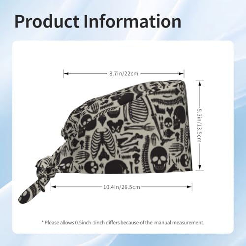 Image of Surgical Caps Men Women, Scrub Cap with Sweatband Adjustable