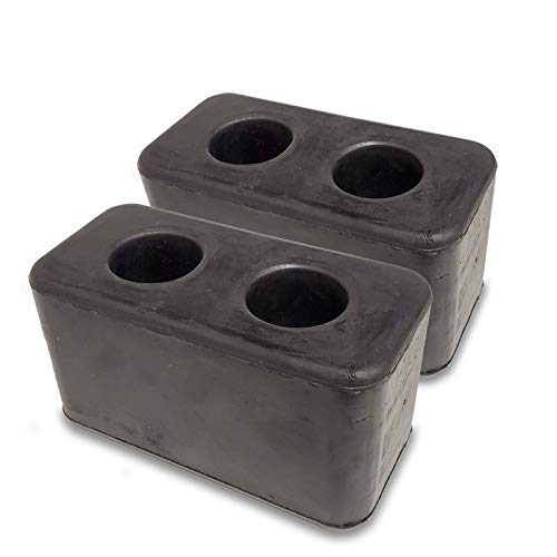 UrMarketOutlet 2X Molded Rubber Bumper Dock Buffer 6  x 2-7 8  x 3-1 4  for Chassis Trailers Truck Flatbed Reefer with Steel Washer (4502-1267)
