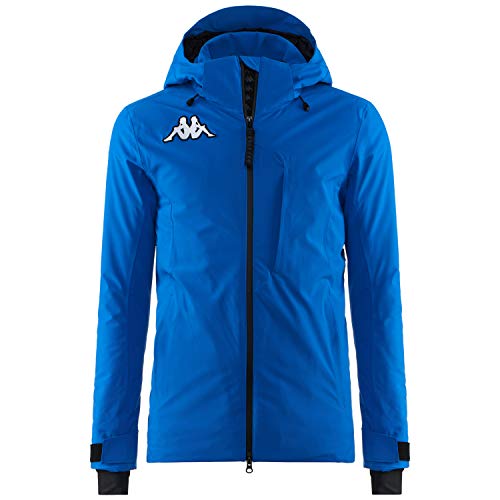 Con full zip e cappuccio Kappa 6CENTO 606, Giacca da Sci, Uomo, Blu (Princess), XL