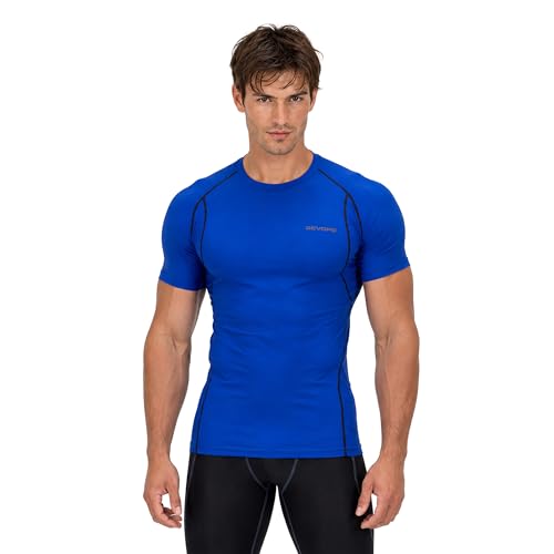 Image of DEVOPS 3 Pack Men's Athletic Short Sleeve Compression Shirts